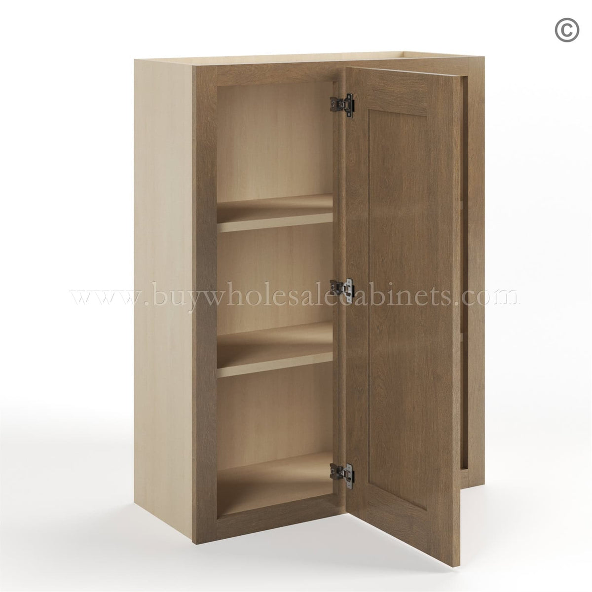 Rustic Wood Shaker 36″ H Wall Blind Cabinet