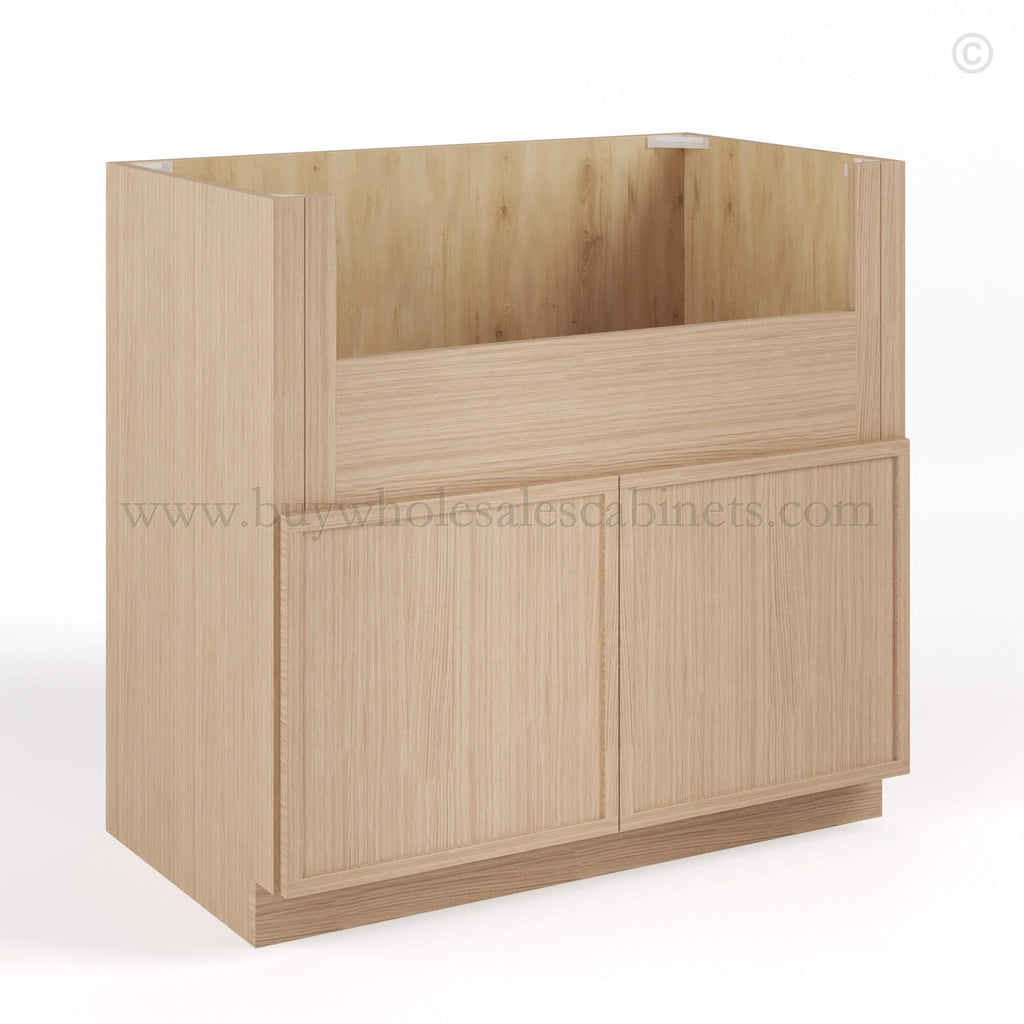 Slim Oak Shaker Farmhouse Sink Base