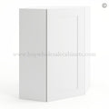 Frameless Modern White Shaker 24″ Wide Wall Diagonal Door – 1 Door 2 Shelves
