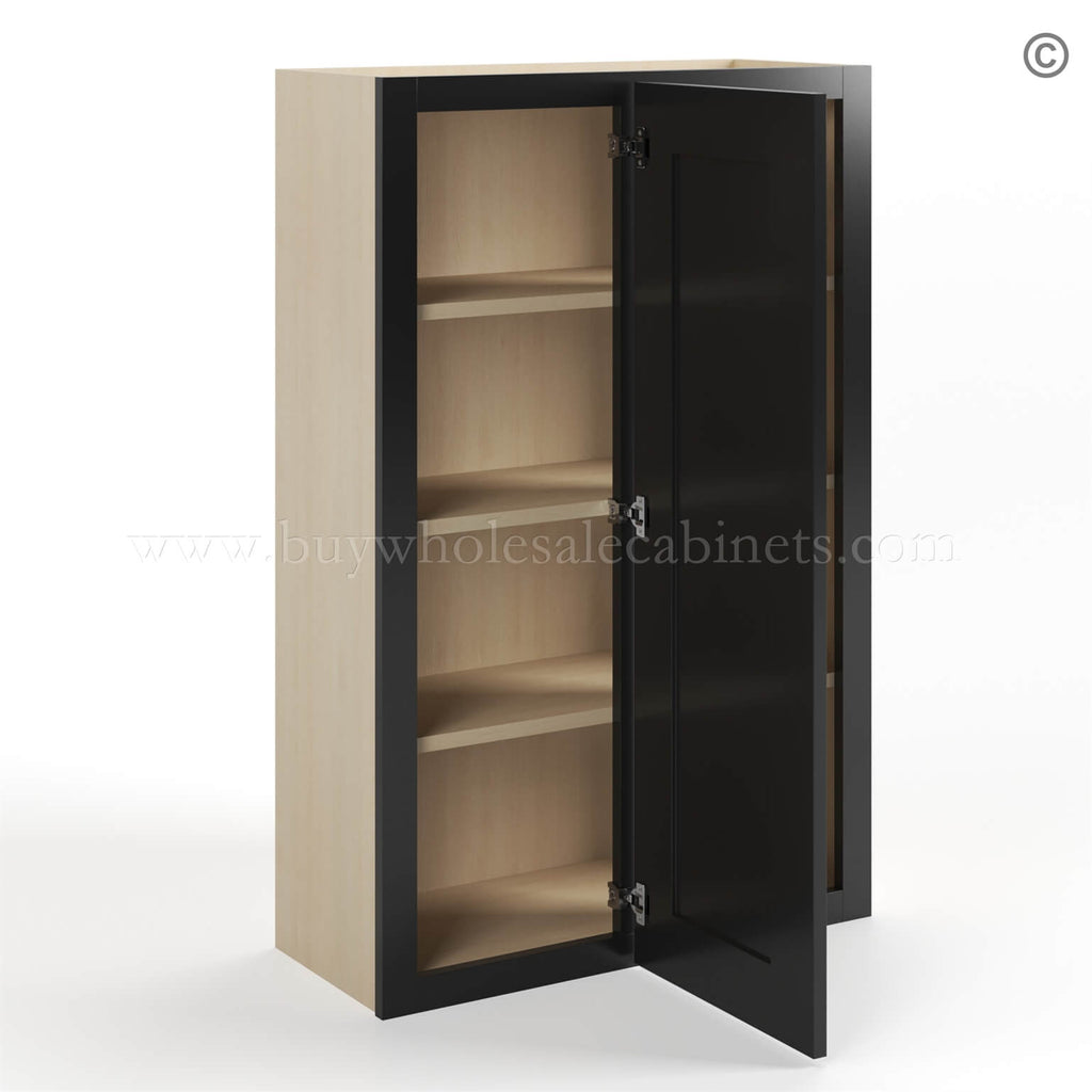 Black Shaker 42″ H Wall Blind Cabinet