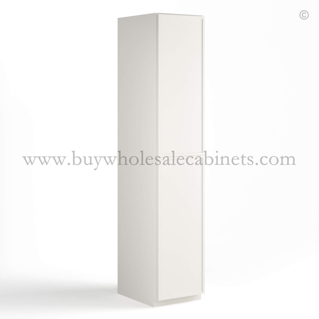Dove White Slim Shaker Tall Pantry Cabinet with 2 Doors