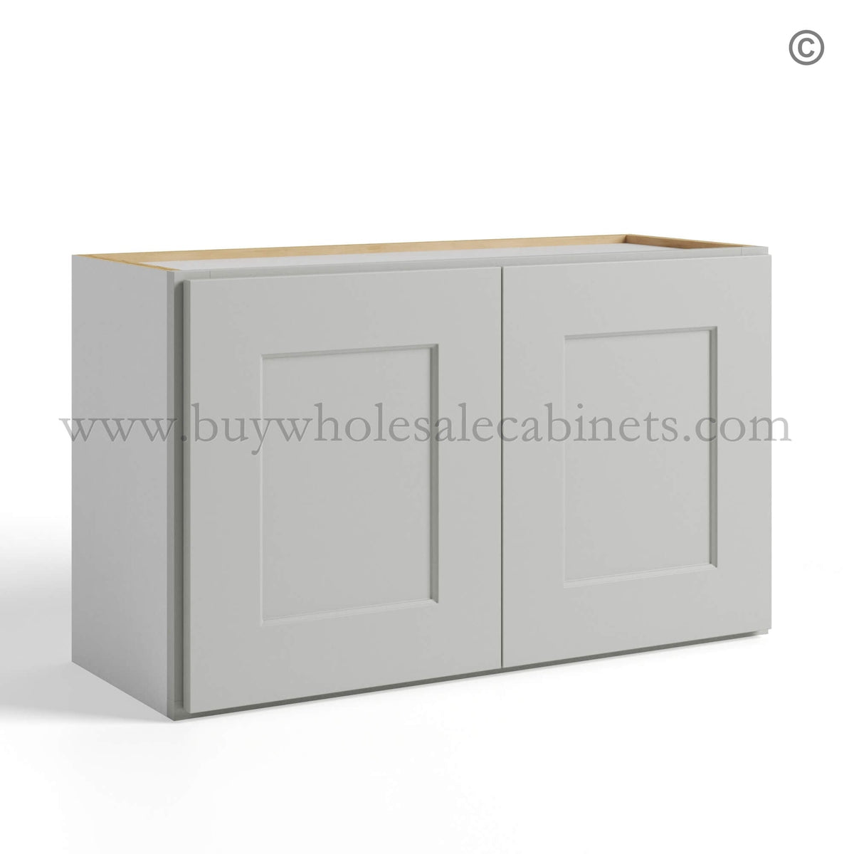 Dorian Gray Shaker Double Door Wall Cabinets 18″H – 21″H
