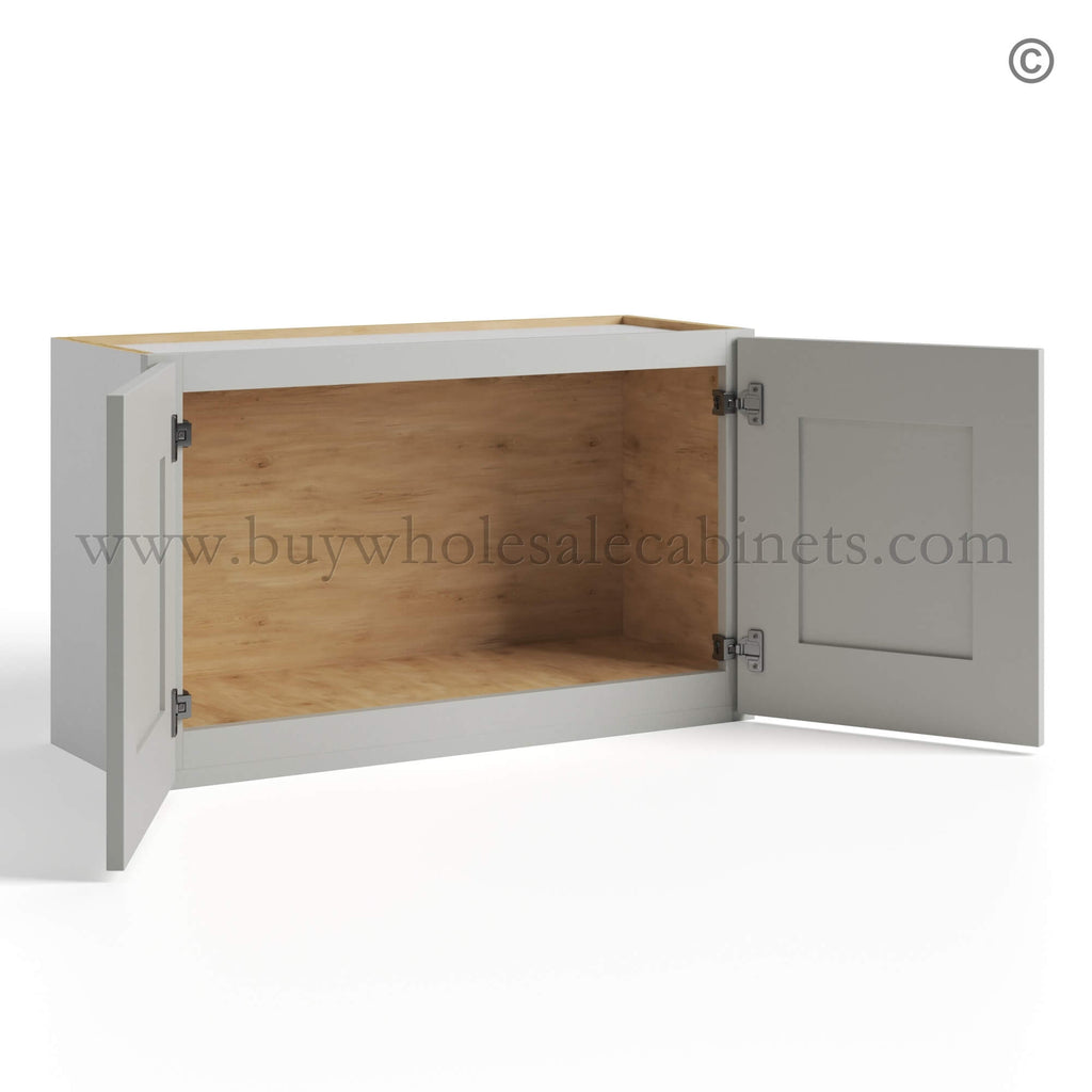 Dorian Gray Shaker Double Door Wall Cabinets 18″H – 21″H