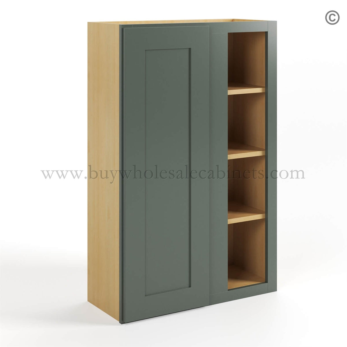 Green Shaker 42″ H Wall Blind Cabinet