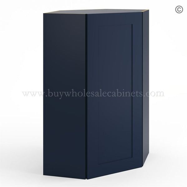 Frameless Oxford Blue 24″ Wide Wall Diagonal Door – 1 Door 3 Shelves –