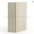 Frameless Ivory White 24″ Wide Wall Diagonal Door – 1 Door 3 Shelves –