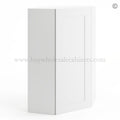 Frameless Modern White Shaker 24″ Wide Wall Diagonal Door – 1 Door 3 Shelves –