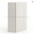 Frameless Pearl White 24″ Wide Wall Diagonal Door – 1 Door 3 Shelves –