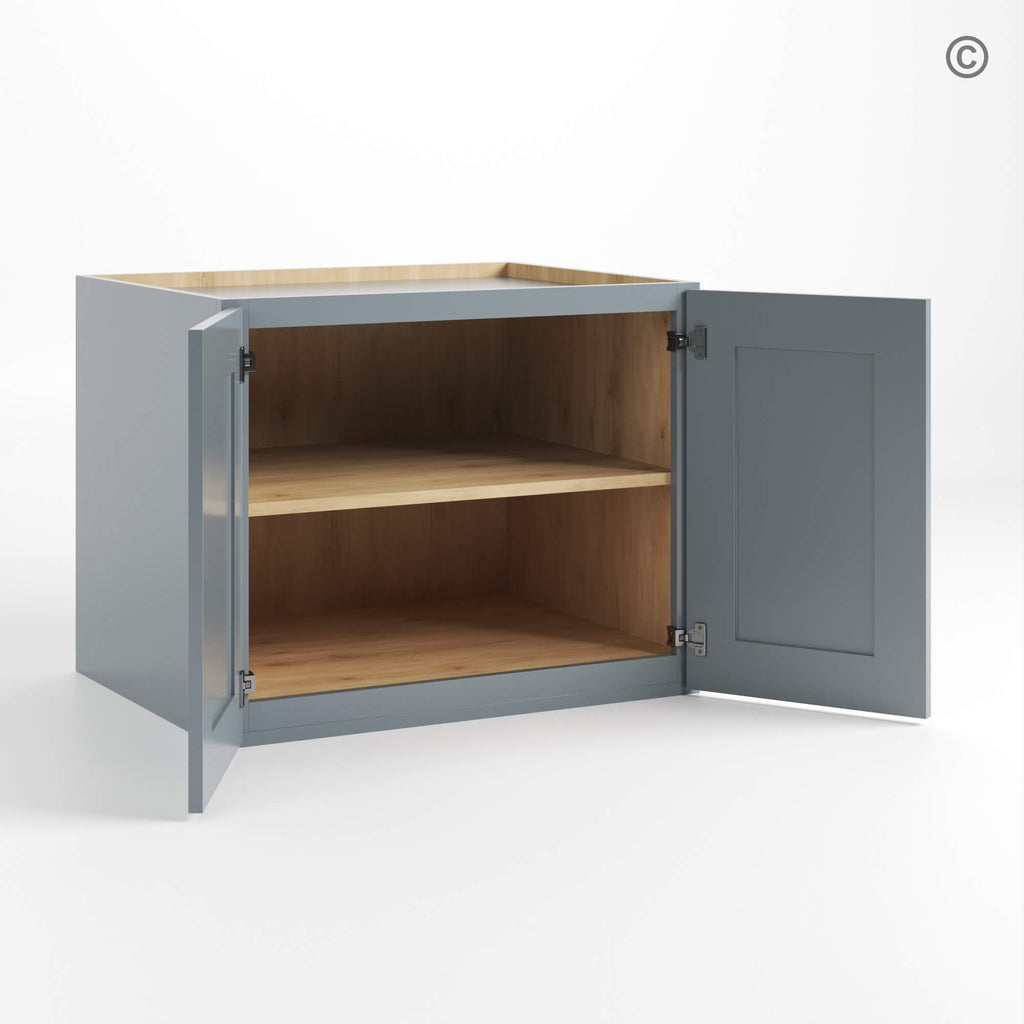Gray Shaker 24″ H Refrigerator Wall Cabinet 24″ Deep