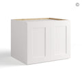 White Shaker 24″ H Refrigerator Wall Cabinet 24″ Deep