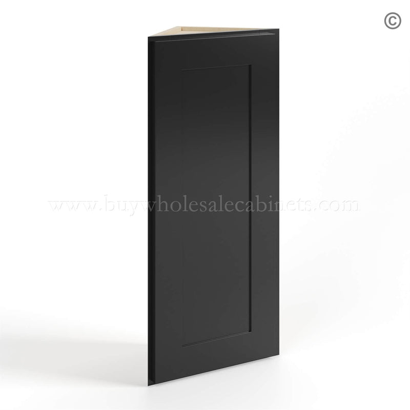 Black Shaker 12″ Angle Wall Cabinet