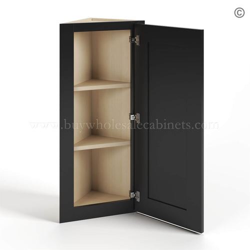 Black Shaker 12″ Angle Wall Cabinet