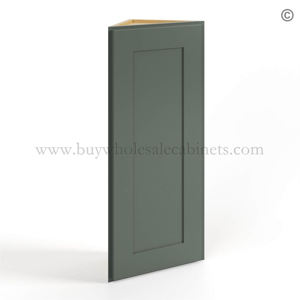 Green Shaker 12″ Angle Wall Cabinet