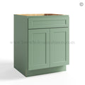 Jade Green Shaker Base Cabinet Two Doors/One Drawer