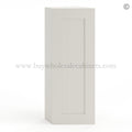 Frameless Pearl White 12″ Wide Wall End Angle – 1 Door 2 Shelves