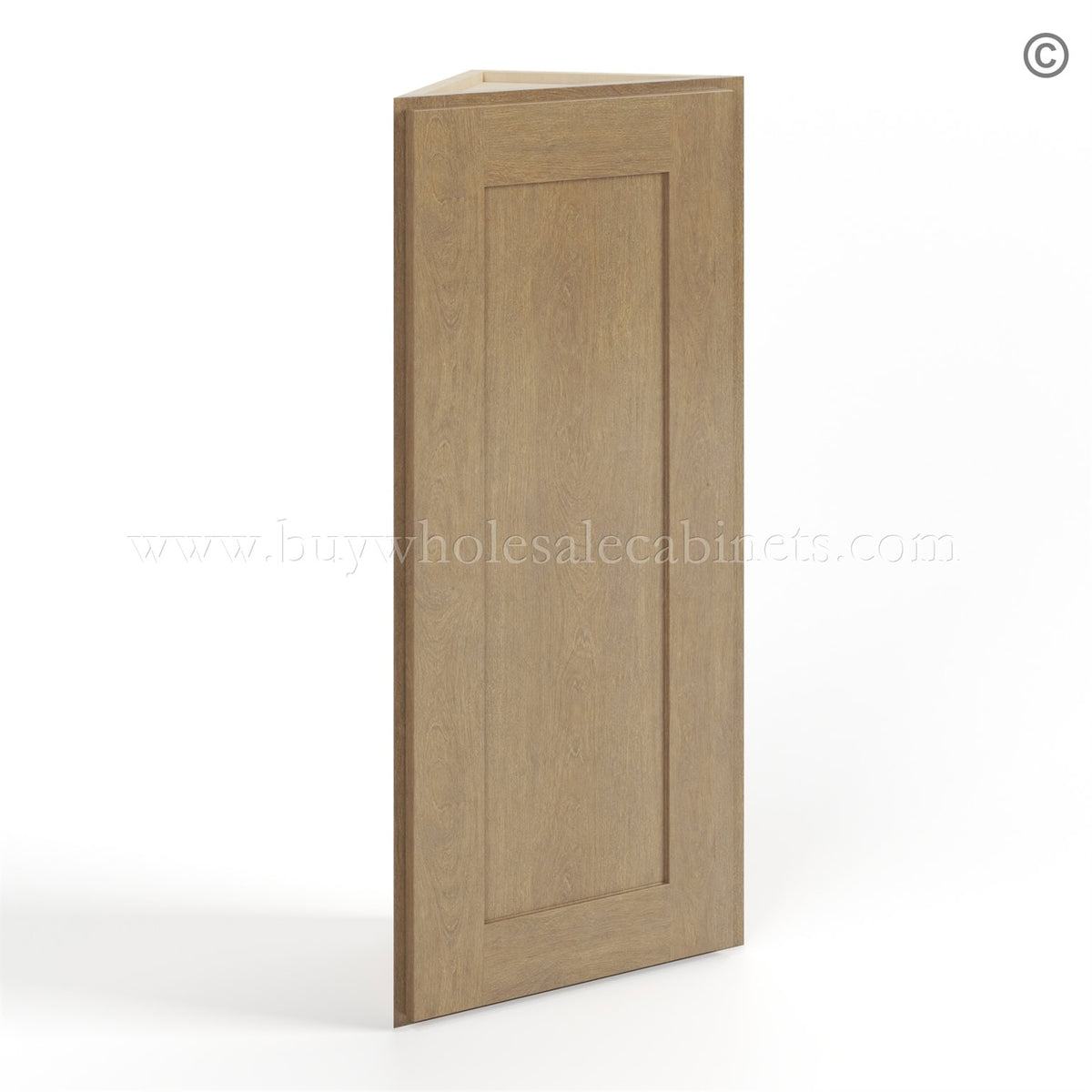 Rustic Wood Shaker 12″ Angle Wall Cabinet