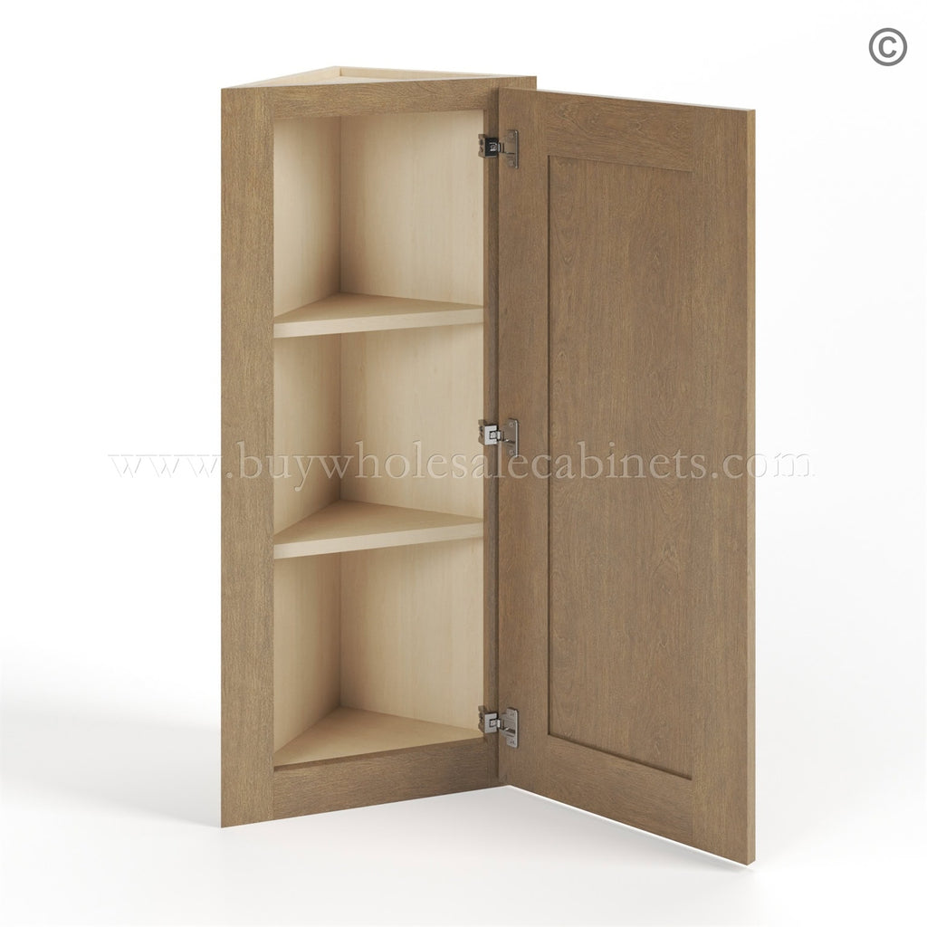 Rustic Wood Shaker 12″ Angle Wall Cabinet