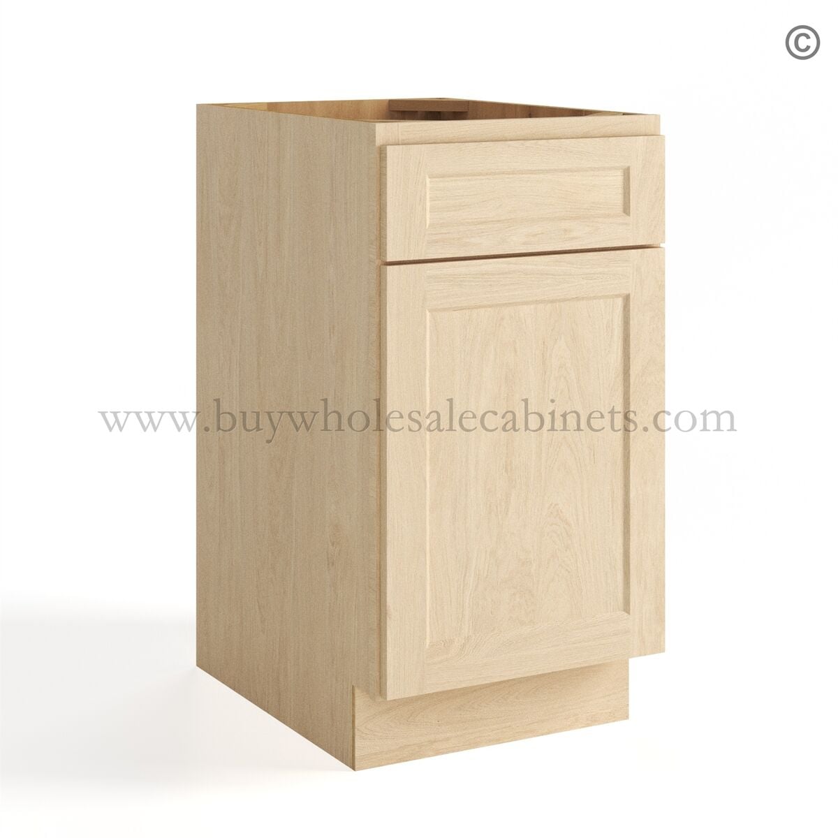Unfinished Shaker Base Cabinet One Door/One Drawer
