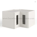 Dove White Slim Shaker Easy Reach Wall Cabinet with Glass Door