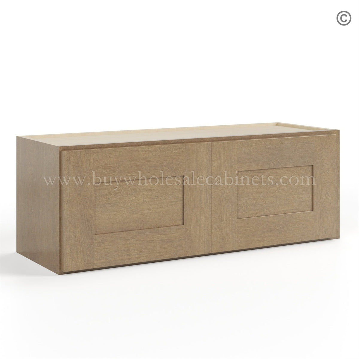 Rustic Wood Shaker 12″ H Double Door Wall Cabinet