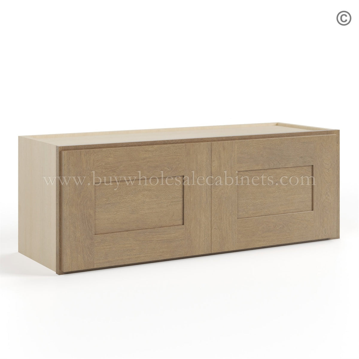 Rustic Wood Shaker 12″ H Double Door Wall Cabinet