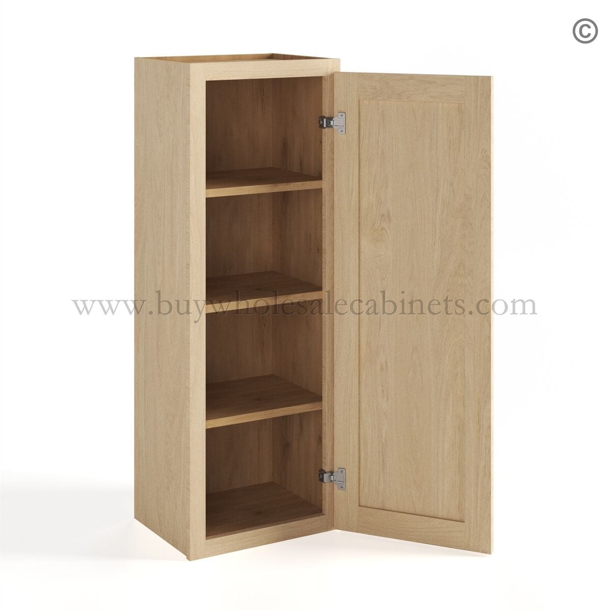 Unfinished Shaker 42″H Wall Cabinet Single Door