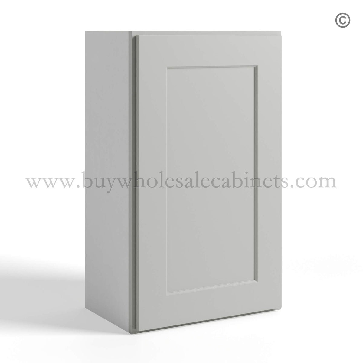 Dorian Gray Shaker Single Door Wall Cabinet 30″H – 12″D