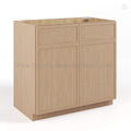 Slim Oak Shaker Vanity Sink Cabinet