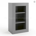 Frameless Graphite Gray Wall Mullion Door – 1 Door 2 Shelves – Glass And Clips Not Included.