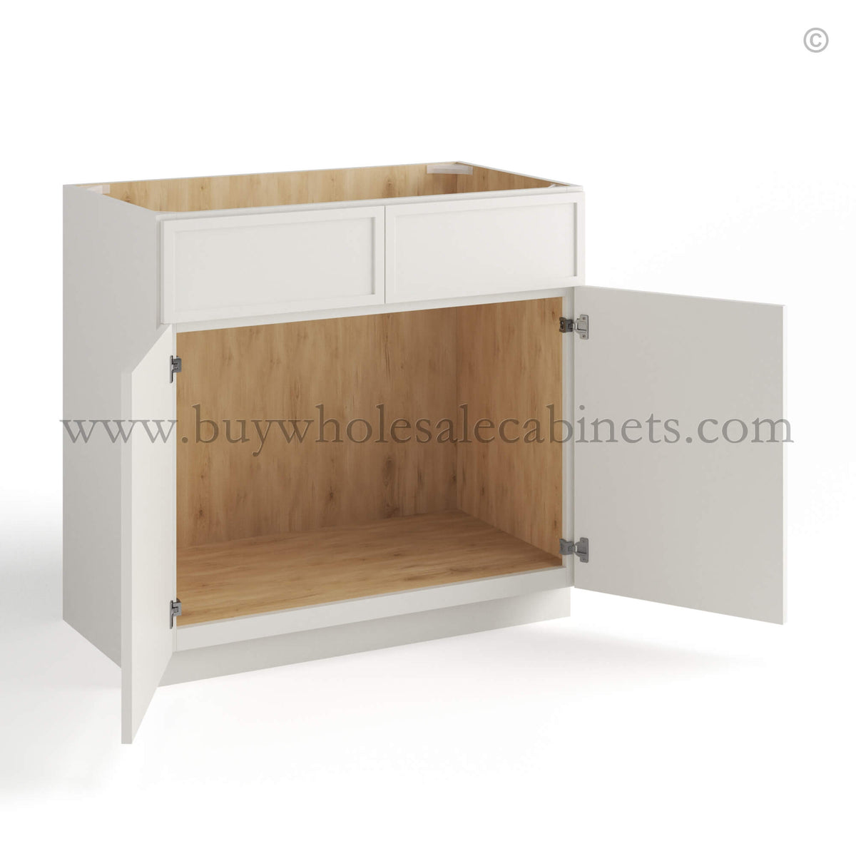 Dove White Slim Shaker Vanity Sink Cabinet