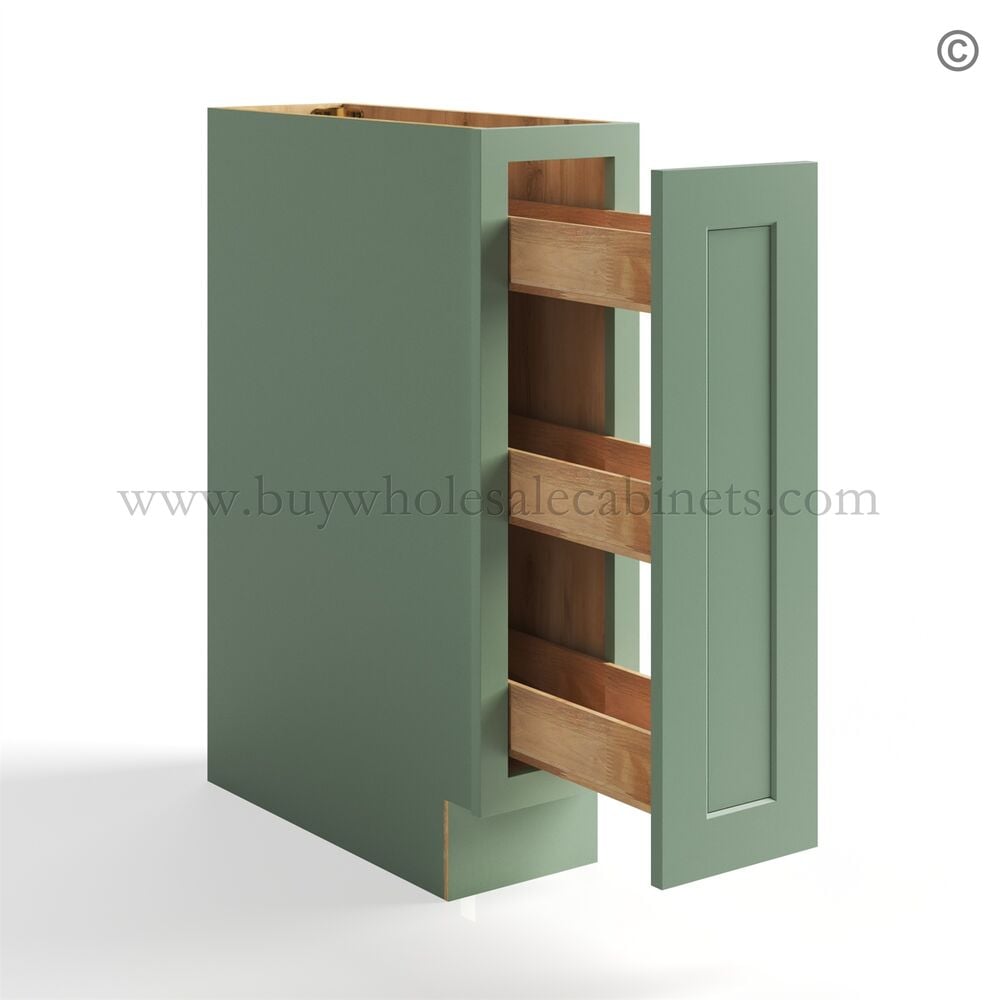 Jade Green Shaker Base Spice Rack Cabinet
