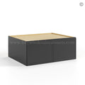 Slim Black Shaker Refrigerator Wall Cabinet with Double Door