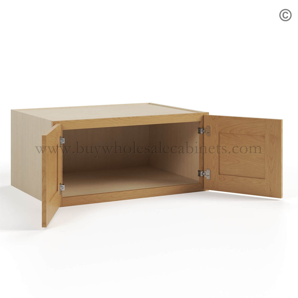 Treasure Chest Shaker 30″ W Refrigerator Wall Cabinet 24″ Deep