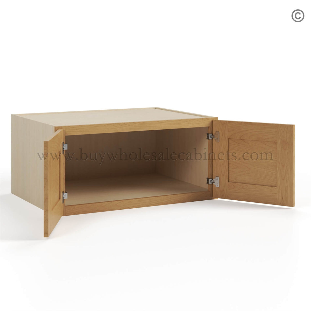 Treasure Chest Shaker 30″ W Refrigerator Wall Cabinet 24″ Deep