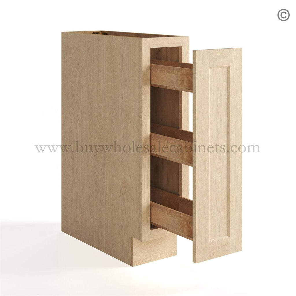 Unfinished Shaker Base Spice Rack Cabinet