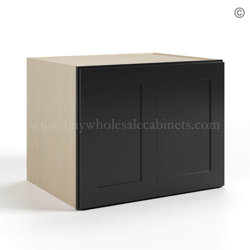 Black Shaker 24″ H Refrigerator Wall Cabinet 24″ Deep