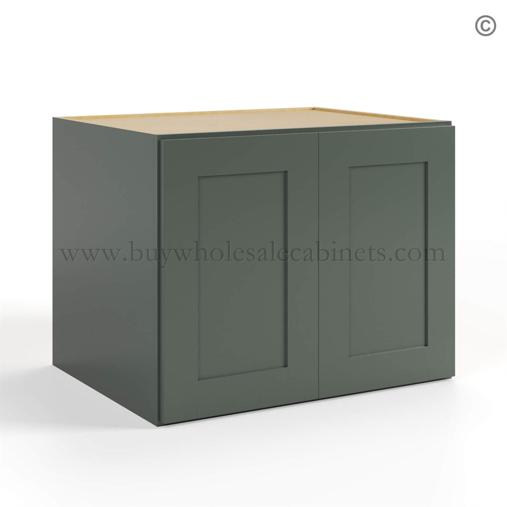 Green Shaker 24″ H Refrigerator Wall Cabinet 24″ Deep