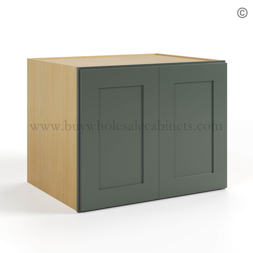 Green Shaker 24″ H Refrigerator Wall Cabinet 24″ Deep