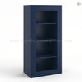 Frameless Oxford Blue Wall Mullion Door – 1 Door 3 Shelves – Glass And Clips Not Included.