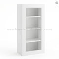 Frameless Modern White Shaker Wall Mullion Door – 1 Door 3 Shelves – Glass And Clips Not Included.