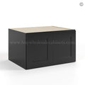 Black Shaker 33″ W Refrigerator Wall Cabinet 24″ Deep