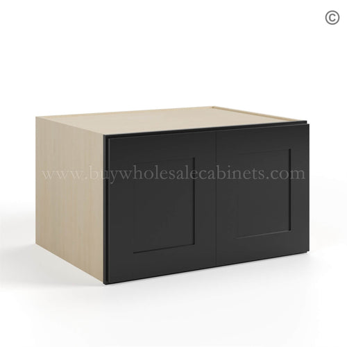 Black Shaker 33″ W Refrigerator Wall Cabinet 24″ Deep