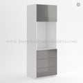 Frameless Gloss Gray Oven Pantry Cabinet 33″W