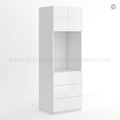 Frameless Gloss White Oven Pantry Cabinet 33″W