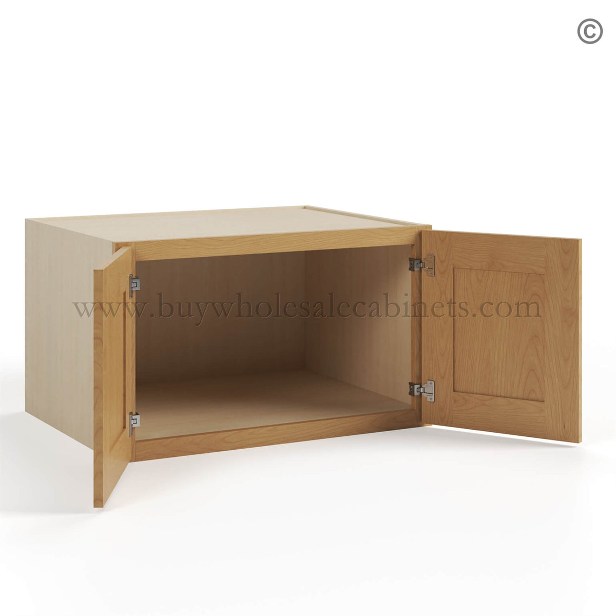 Treasure Chest Shaker 33″ W Refrigerator Wall Cabinet 24″ Deep