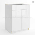 Frameless Gloss White Double Door Single Dummy Drawer Vanity Sink Base