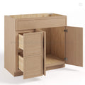 Slim Oak Shaker Vanity Drawer Cabinet