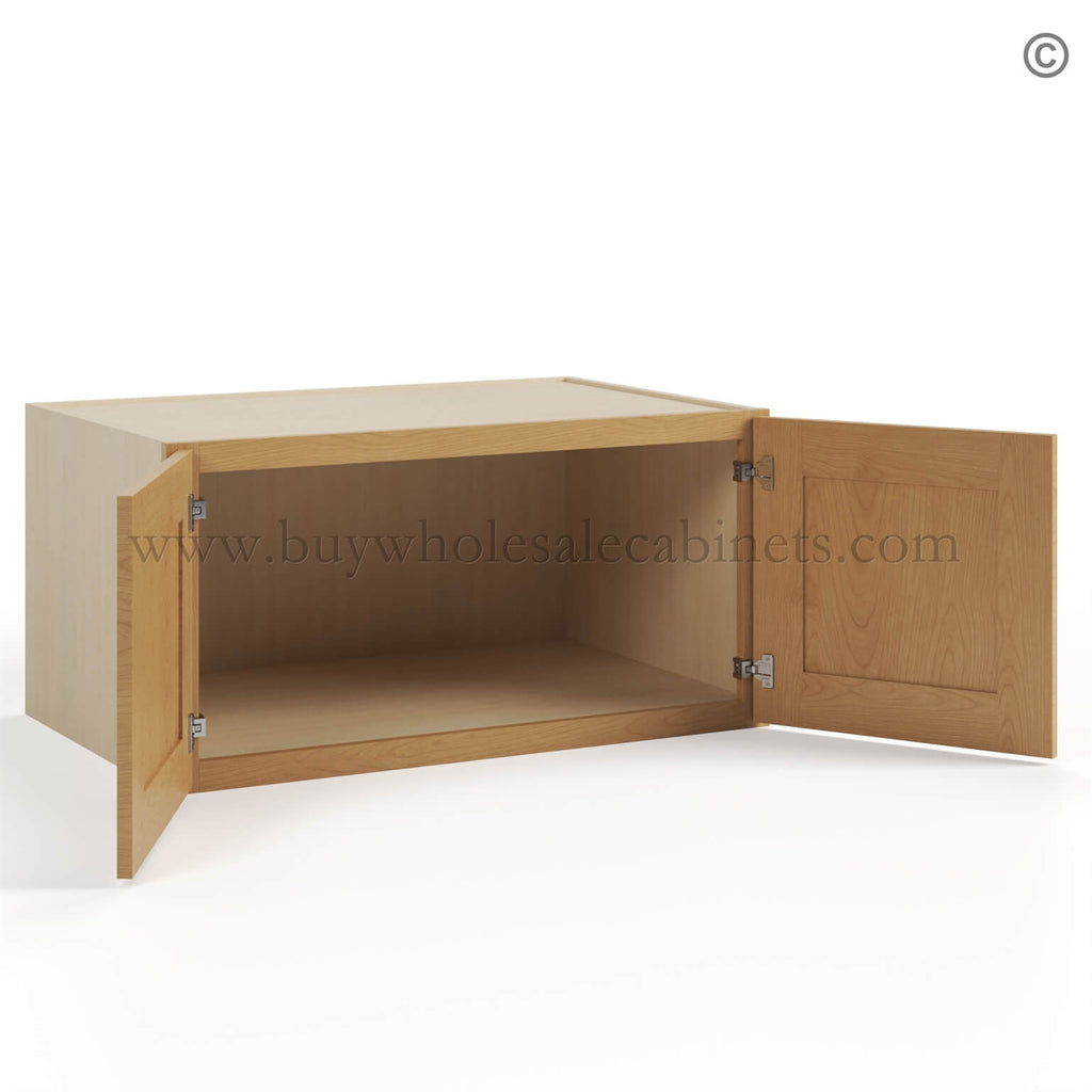 Treasure Chest Shaker 36″ W Refrigerator Wall Cabinet 24″ Deep