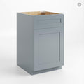 Gray Shaker Base Cabinet with Single Door & Drawer