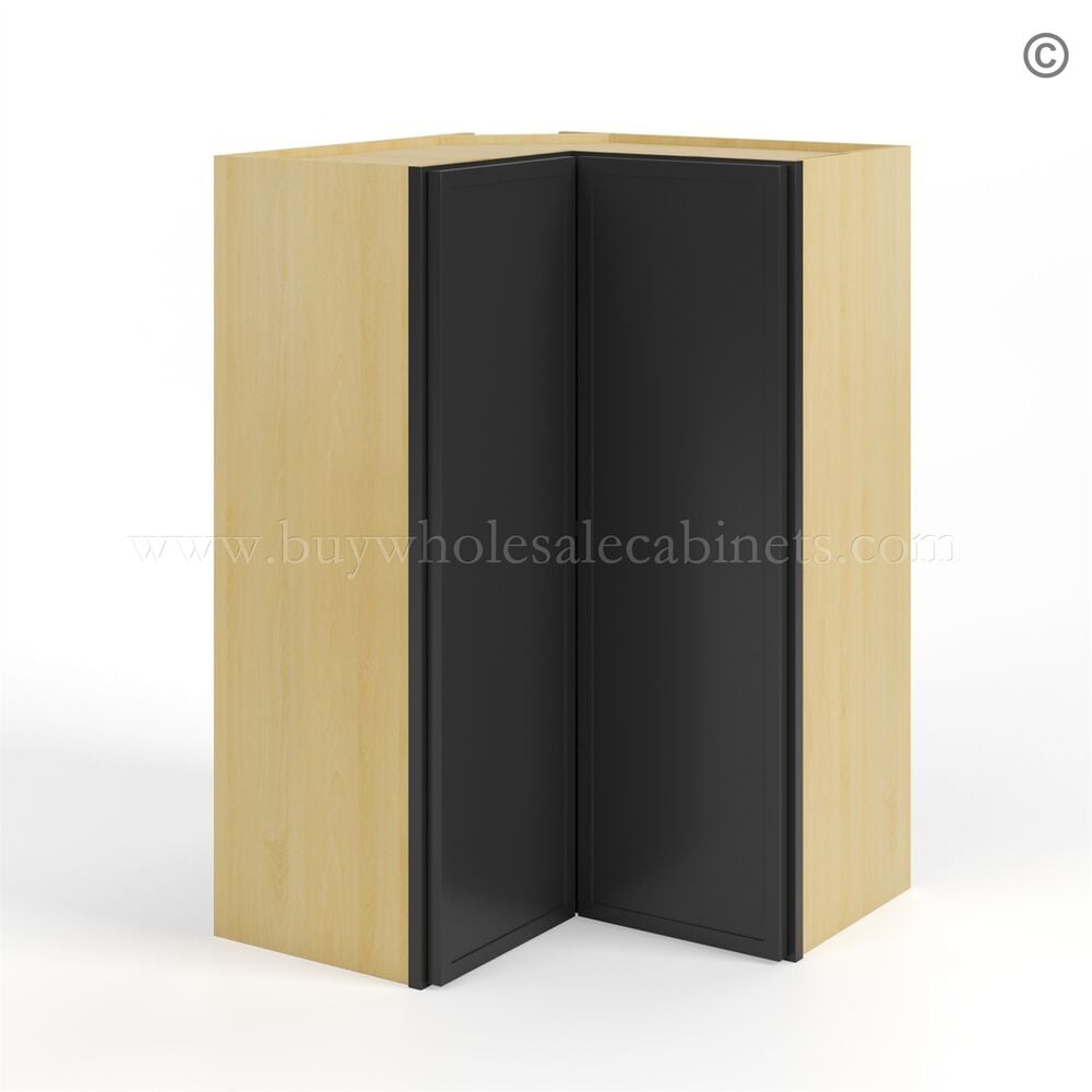 Slim Black Shaker Easy Reach Wall Cabinet